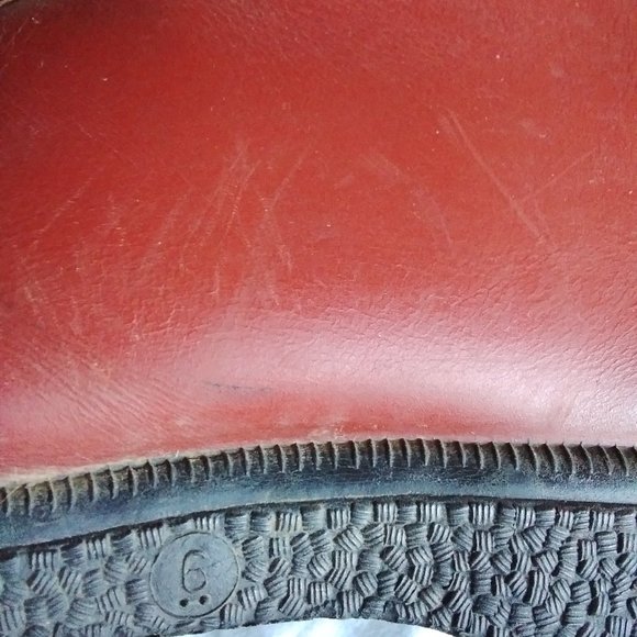 Novella Bootie Swiss made Vintage Red Leather Low top Size 6 EU, 7.5 US - Picture 6 of 7